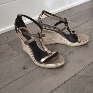 Burberry Espadrille Wedge Sandal